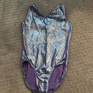 GK Shimmering Silver and Purple Leotard